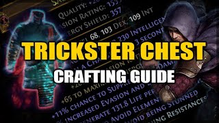 PATH of EXILE How to Easily Craft a CI Trickster Body Armor  For Unleash Arc amp Other Builds [upl. by Iknarf156]