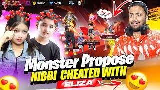 Monster Propose Cute Girl 😱 Eliza Crying Cheating Monster 🥺  Garena Free Fire Max [upl. by Ylevol849]