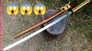 😱😱‼️TESTIMONI KETAJAMAN SAMURAI KATANA SAKABATO NATURAL TEBAS PAKU DAN SUPER TAJAM [upl. by Eilatan]