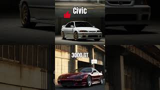 Civic vs 3000GT Which Car Reigns Supreme [upl. by Miuqaoj]