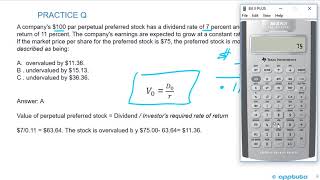 calculate the intrinsic value of a noncallable nonconvertible preferred stock [upl. by Pedro]