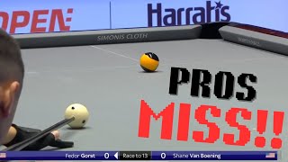 10 Minutes of Professional Pool Players Missing Easy Shots [upl. by Derag]