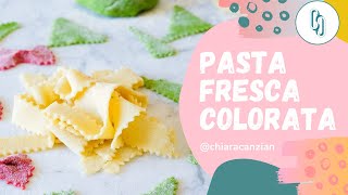 PASTA FRESCA  SENZA UOVA Ricetta tradizionale italiana per la pasta colorata [upl. by Hairym672]