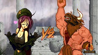 ATHENA HEIDERN VS MINOTAUR  KOF MUGEN [upl. by Livvyy]