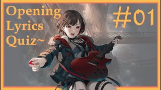 Anime Opening Lyrics Quiz  1 [upl. by Kynthia]