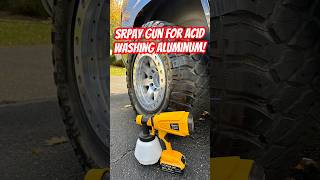 How to Clean Aluminum Truck Rims Fast with a Paint Sprayer and Acid Wash [upl. by Mohr]