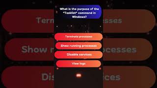 What is the purpose of the “Tasklist” command in Windows sysadmin quiz [upl. by Ear870]