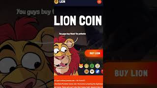 💥 Just bought LION TOKEN the king of meme coins 🦁🚀 Crypto [upl. by Etep388]