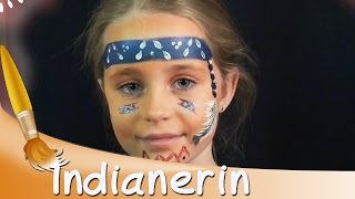 🐯 Kinderschminken Indianerin Gesicht Tutorial  HD [upl. by Ahsinac128]