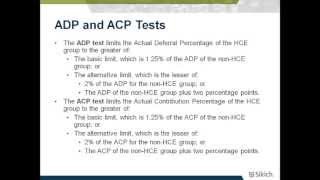 Nondiscrimination Test Reports  ADP and ACP Tests  Sikich LLP [upl. by Nodnarb]