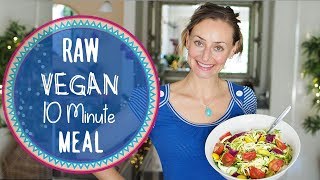 Creamy Zucchini Noodles  RAW VEGAN RECIPE [upl. by Stacee967]