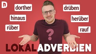 Adverbien DRÜBEN RÜBER HINÜBER HERÜBER usw  Deutsch lernen B1 B2 C1 Wortschatz amp Grammatik [upl. by Ardnaeed]