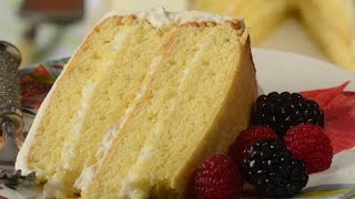 Simple Vanilla Cake Recipe Demonstration  Joyofbakingcom [upl. by Arhas]