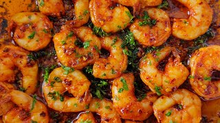 Spicy Garlic Butter Shrimp Recipe [upl. by Ecirtam303]