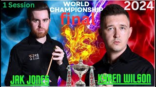 final Jak Jones VS Kyren Wilson World Snooker Championship 2024 full Frame Live Stream Session 2 [upl. by Anaud563]