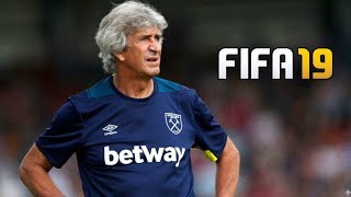 MANUEL PELLEGRINI WEST HAM UNITED REBUILD FIFA 19 [upl. by Lacey]