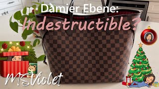 NEVERFULL MM Damier Ebene by LV A 7 year old REVIEW ProsCons… Should you still buy it [upl. by Ahsema]