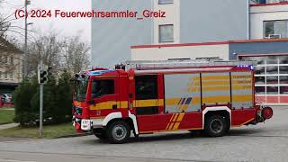 Alarmlicht  HLF 20  NEF  RTW 1  RTW 2 BF Zwickau [upl. by Culhert]