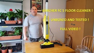 Karcher FC5 Hard Floor Cleaner Review How to Unboxing Assembling and Testing [upl. by Aneehta]