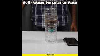 Soil  Water Percolation Rate  ThinkTac  YouTubeShorts DIY Short DIYscience [upl. by Terrag]