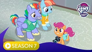 ▷Clip  Scootaloo Meets Rainbow Dashs Parents Parental Glideance  MLP FiM Season 7 HD [upl. by Akoyin]