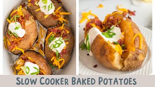 🥔Slow Cooker Baked Potatoes🥔 [upl. by Kcirrag]