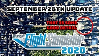 Flight Simulator 2020 Update Sep 26th New sim footage [upl. by Hugibert]