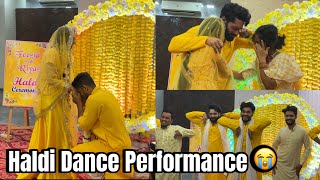 Haldi Emotional Dance Performance 😭 Abresh Rone Laga Huda api ki Dulha  Fokats  Abresh amp Zeeshan [upl. by Pubilis956]