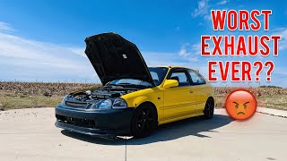 IS EBAY EXHAUST REALLY THAT BAD B20 SWAP CIVIC [upl. by Lamahj274]