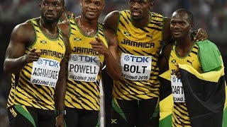 BOLT TAMBIÉN LE DIO EL 4X100 A JAMAICA  Mundial de atletismo Pekin 2015 [upl. by Machos]