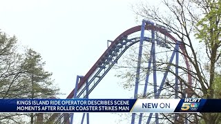 Kings Island employee describes scene moments after roller coaster struck man [upl. by Ayidah437]