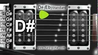 D Eb Standard Guitar Tuner D G C F A D Tuning [upl. by Aiet]