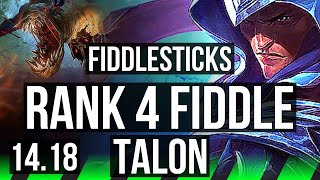 FIDDLESTICKS vs TALON JGL  Rank 4 Fiddle 718 Godlike  EUW Challenger  1418 [upl. by Malka246]