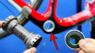 How to remove and install HollowTech bottom brackets on a road bike [upl. by Sidonnie]