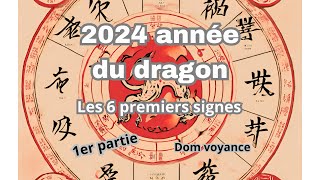 Astrologie chinoise 2024 année du dragon de bois les 6 premiers signes [upl. by Muirhead]