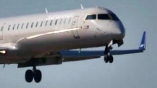 SAS  CRJ900 Landing at Copenhagen Kastrup 1 minute Just plain Spotting HD1080p [upl. by Ielirol]