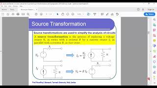 16 Zoom Lectue SourceT ransformation ans Superposition Part 1 [upl. by Karita]