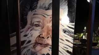 Painting on plexiglass faces in 3d by Frede  dipingere su plexiglass [upl. by Rocca]