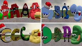 NEW ALL ALPHABET LORE FAMILY DIFFERENT VERSIONS in Garrys Mod [upl. by Sidhu]