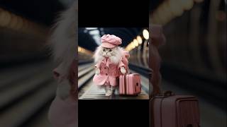 when a cat is standing at the station and is carrying a bat🥀🥀cutecat catlovershortvideo [upl. by Cardew629]