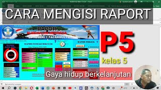 CARA MUDAH PENGISIAN RAPORT P5 KELAS 5 TEMA GAYA HIDUP BERKELANJUTAN [upl. by Aihsek424]