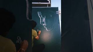 Blackboard chalk art chalk portrait viralvideo shorts artist painting real viralshorts [upl. by Riley]