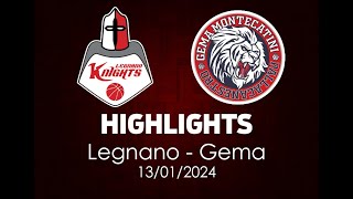 Highlights Legnano  Gema Montecatini del 13012024 [upl. by Hepsiba]