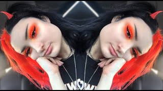 Split Dyeing my hair Orange and Black [upl. by Aihsein]