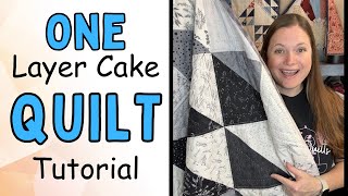 Make a One Layer Cake Quilt  Start to Finish Quilt Tutorial [upl. by Kauffman]