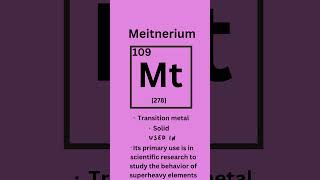 Meitnerium  Elements series part109 🧪 science stem learning [upl. by Azaria]