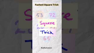 FASTEST SQUARE TRICK shortsfeed mathstricks vedicmaths shorts [upl. by Adnaval946]