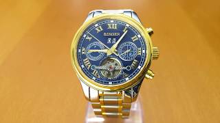 Binger mens mechanical watch with automatic selfwind B86029 [upl. by Naasah]