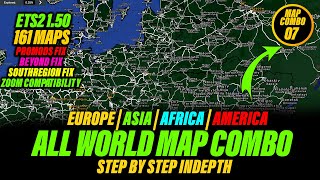 All World Map Combo For ETS2 150  Step by Step Full Guide [upl. by Ekalb]