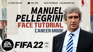 MANUEL PELLEGRINI FACE FIFA 22  TUTORIAL  CAREER MODE  MANAGER [upl. by Hay]